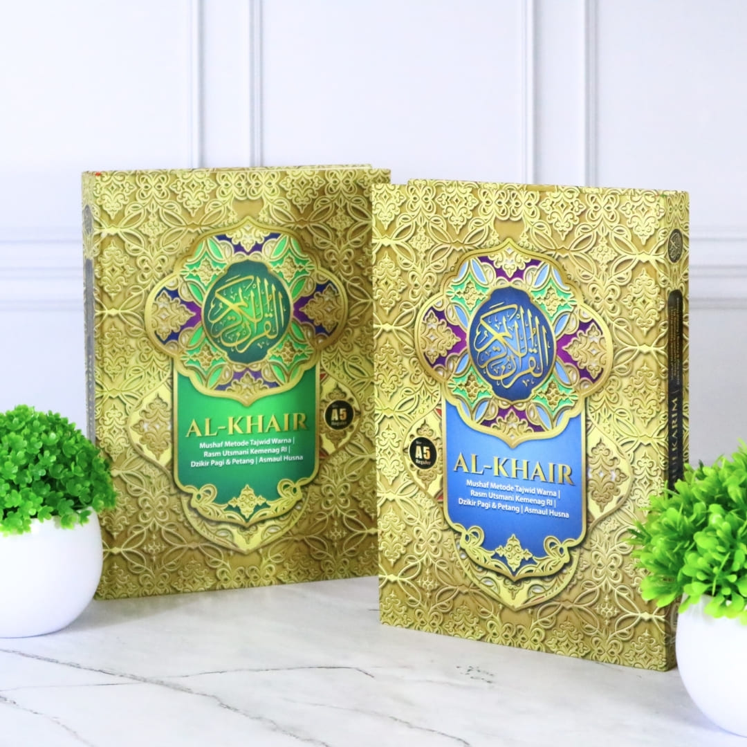 Cheteldagi Rasm Quran Tajwid Warna Ukuran A5 Al Khair Mushaf Rasm Utsmani | PT Putra ...