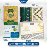 Gema Risalah - Hampers Gift Set Ibadah Quran Al Jabbar Terjemah dan Sajadah Turkiye Premium Anti Slip Hadiah Spesial untuk keluarga - Biru - Gambar 3