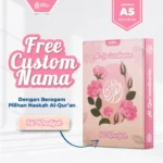 Al Quran Custom Desain Muslimah Ukuran A5 Terjemahan Perkata Latin Bombay Qur'an Custom Muslimah Hardcover